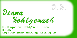 diana wohlgemuth business card